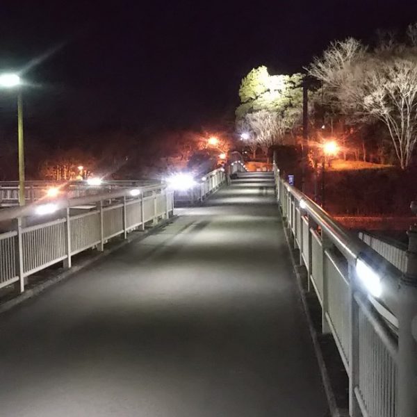 Lighting-up pedestrian bridge "Mito Kairakuen"